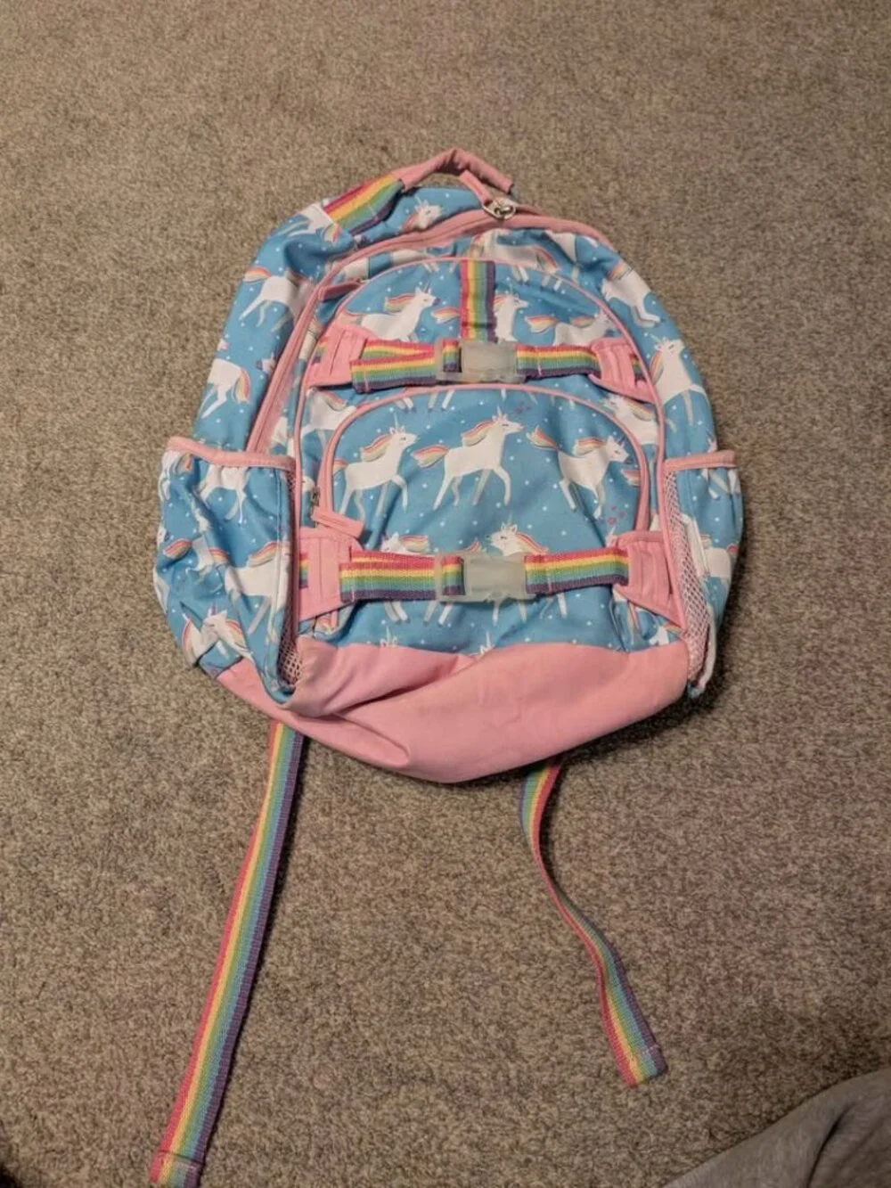 Pottery barn unicorn rainbow large backpack